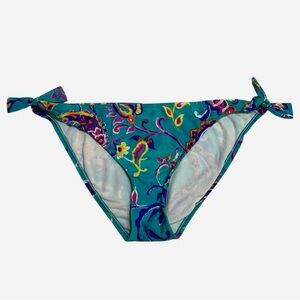 Ralph Lauren Teal Paisley Floral Bikini Bottom